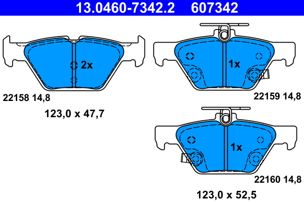 ATE Fékbetét, mind 13.0460-7342.2_ATE