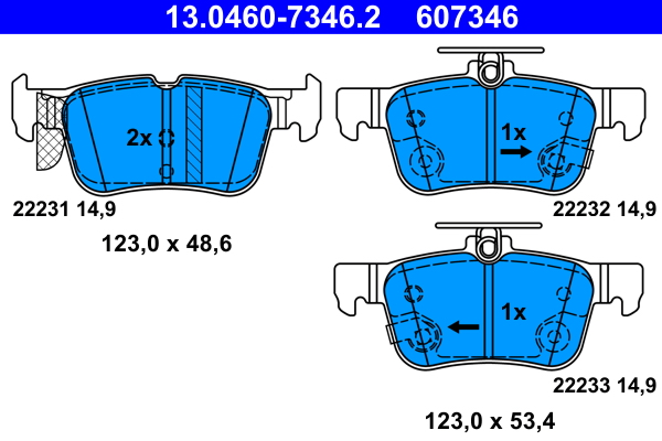 ATE Hátsó fékbetét 13.0460-7346.2_ATE