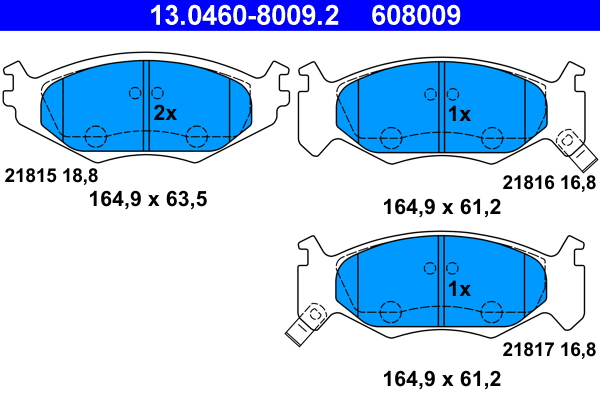 ATE Első fékbetét 13.0460-8009.2_ATE