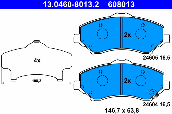 ATE Első fékbetét 13.0460-8013.2_ATE