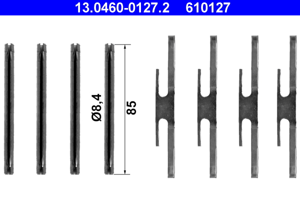 ATE Tartozékkészlet, tárcsafékbetét 13.0460-0127.2_ATE
