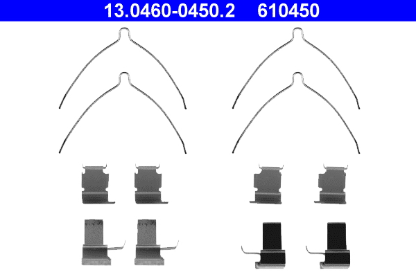ATE Tartozékkészlet, tárcsafékbetét 13.0460-0450.2_ATE