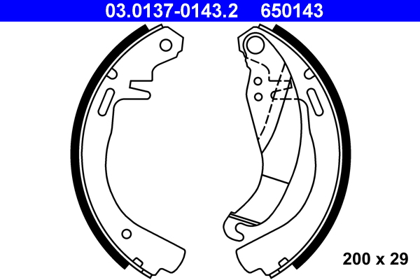 ATE Fékpofa 03.0137-0143.2_ATE