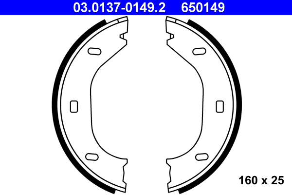 ATE Fékpofa 03.0137-0149.2_ATE