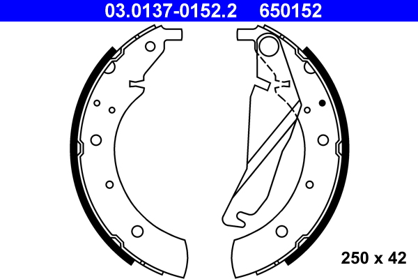 ATE Fékpofa 03.0137-0152.2_ATE