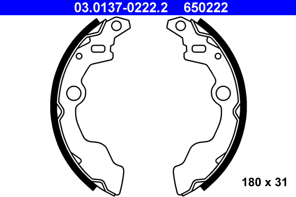 ATE Fékpofa 03.0137-0222.2_ATE