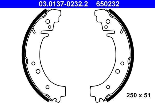 ATE Fékpofa 03.0137-0232.2_ATE