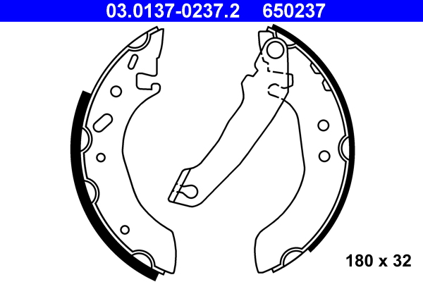 ATE Fékpofa 03.0137-0237.2_ATE