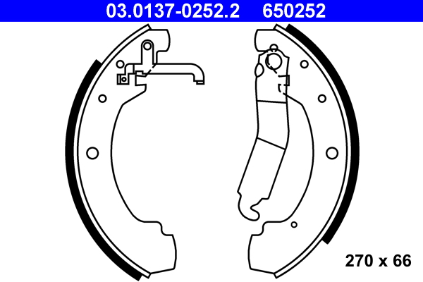 ATE Fékpofa 03.0137-0252.2_ATE