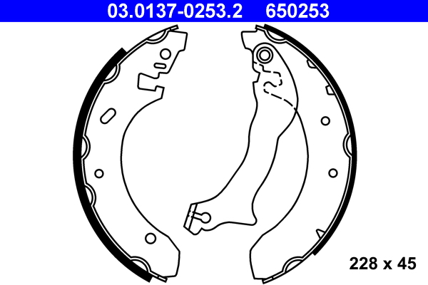 ATE Fékpofa 03.0137-0253.2_ATE