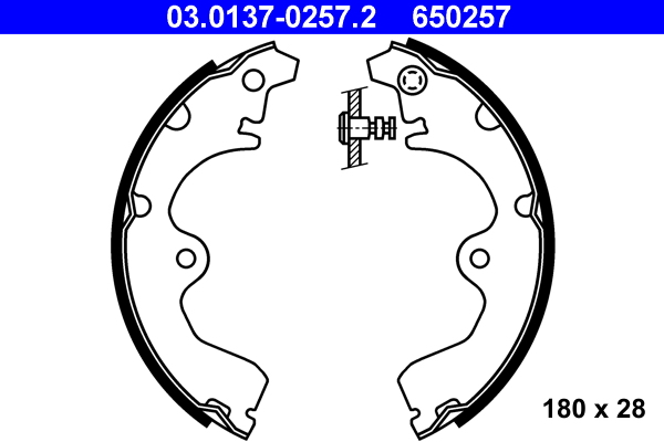 ATE Fékpofa 03.0137-0257.2_ATE