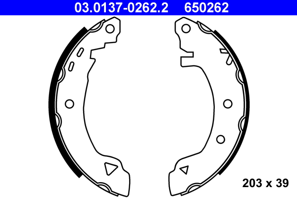 ATE Fékpofa 03.0137-0262.2_ATE