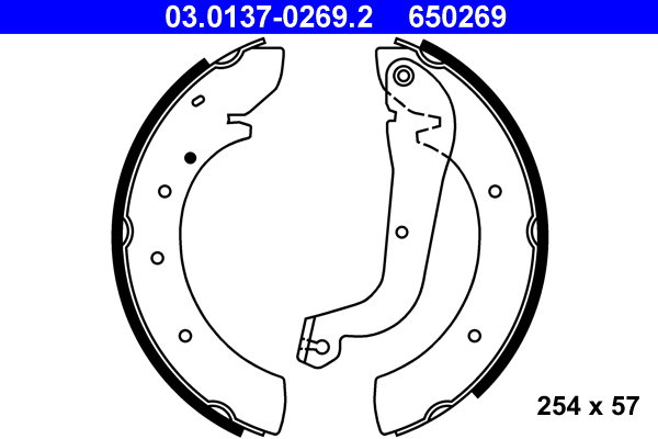 ATE Fékpofa 03.0137-0269.2_ATE