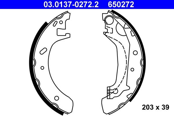 ATE Fékpofa 03.0137-0272.2_ATE