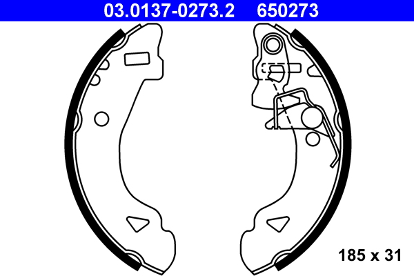 ATE Fékpofa 03.0137-0273.2_ATE