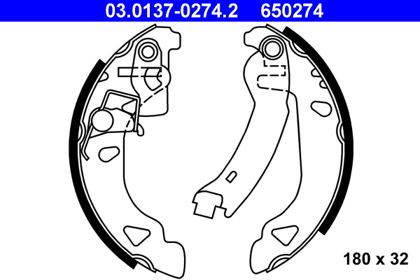 ATE Fékpofa 03.0137-0274.2_ATE