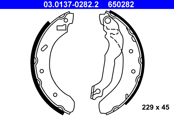 ATE Fékpofa 03.0137-0282.2_ATE