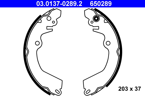 ATE Fékpofa 03.0137-0289.2_ATE