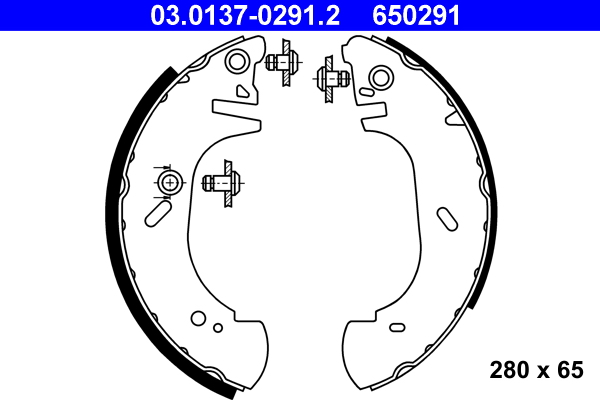 ATE Fékpofa 03.0137-0291.2_ATE