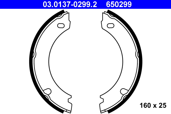 ATE Fékpofa 03.0137-0299.2_ATE