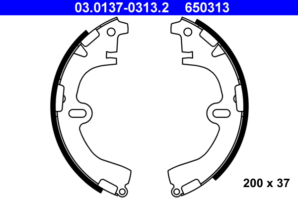 ATE Fékpofa 03.0137-0313.2_ATE