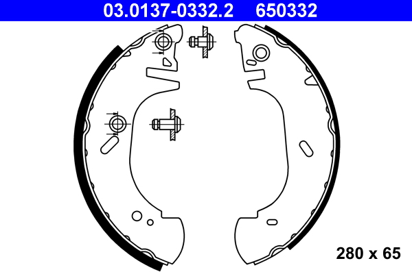 ATE Fékpofa 03.0137-0332.2_ATE