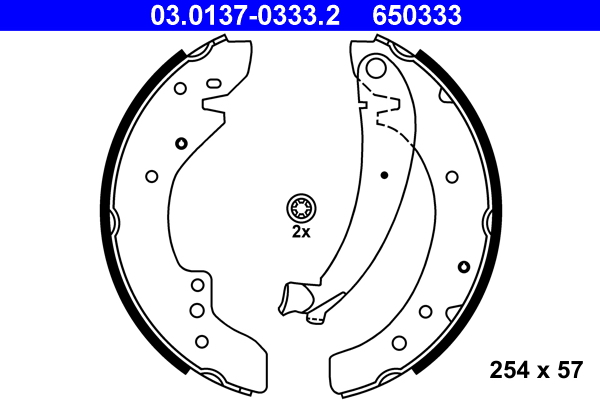 ATE Fékpofa 03.0137-0333.2_ATE