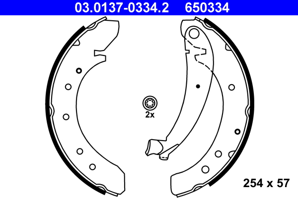 ATE Fékpofa 03.0137-0334.2_ATE