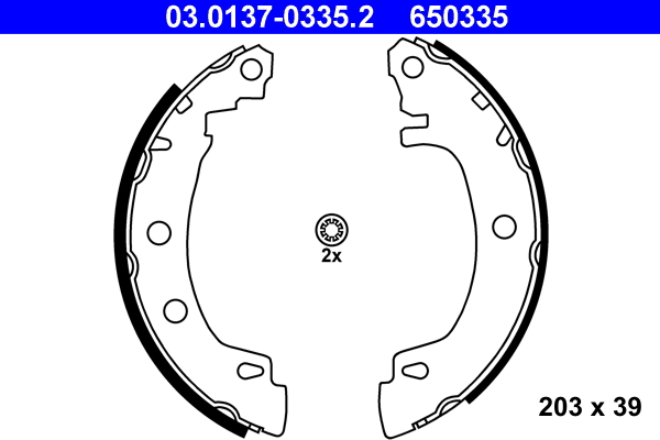 ATE Fékpofa 03.0137-0335.2_ATE