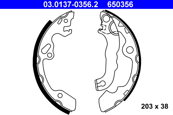 ATE Fékpofa 03.0137-0356.2_ATE