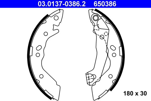 ATE Fékpofa 03.0137-0386.2_ATE