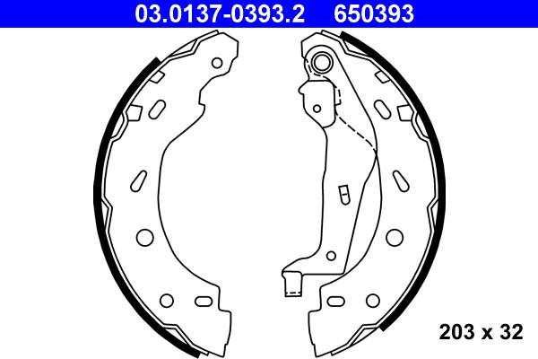 ATE Fékpofa 03.0137-0393.2_ATE