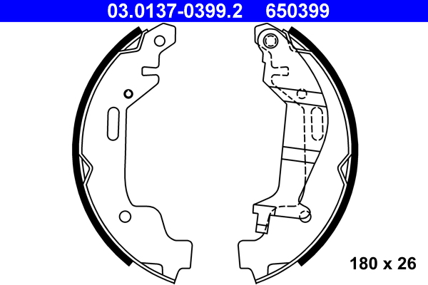 ATE Fékpofa 03.0137-0399.2_ATE