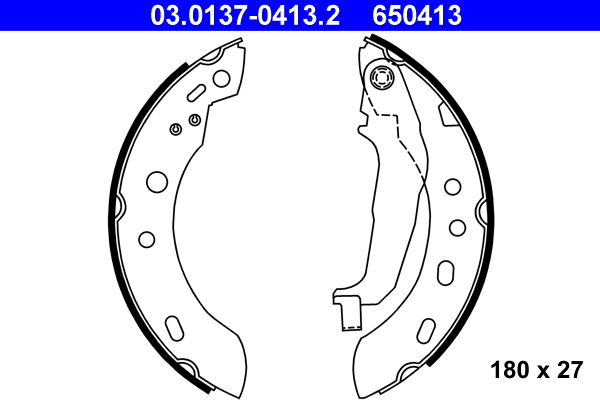 ATE Fékpofa 03.0137-0413.2_ATE