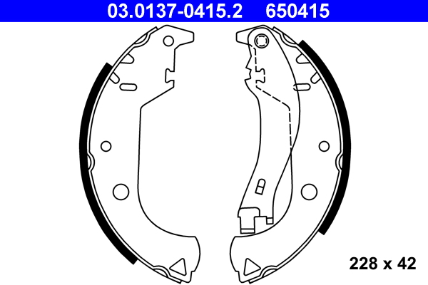 ATE Fékpofa 03.0137-0415.2_ATE