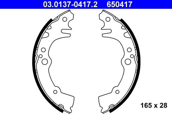 ATE Fékpofa 03.0137-0417.2_ATE