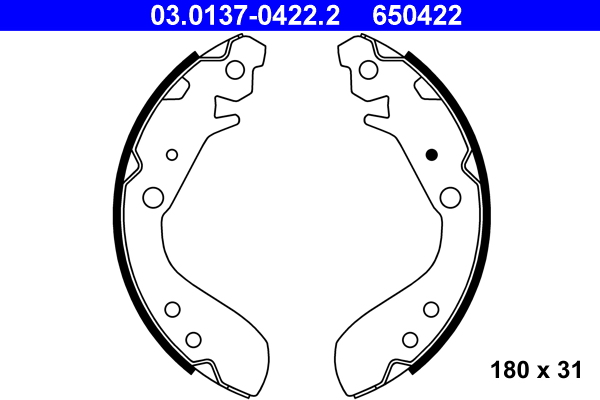 ATE Fékpofa 03.0137-0422.2_ATE