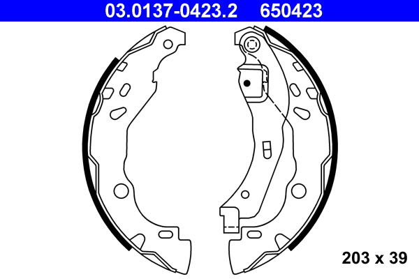 ATE Fékpofa 03.0137-0423.2_ATE