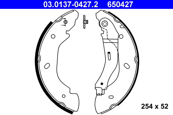 ATE Fékpofa 03.0137-0427.2_ATE