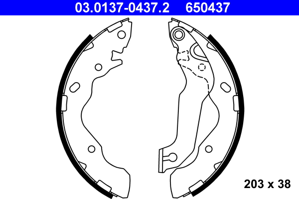 ATE Fékpofa 03.0137-0437.2_ATE