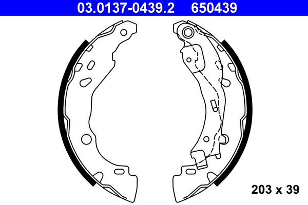 ATE Fékpofa 03.0137-0439.2_ATE