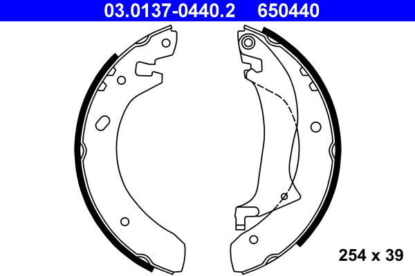 ATE Fékpofa 03.0137-0440.2_ATE