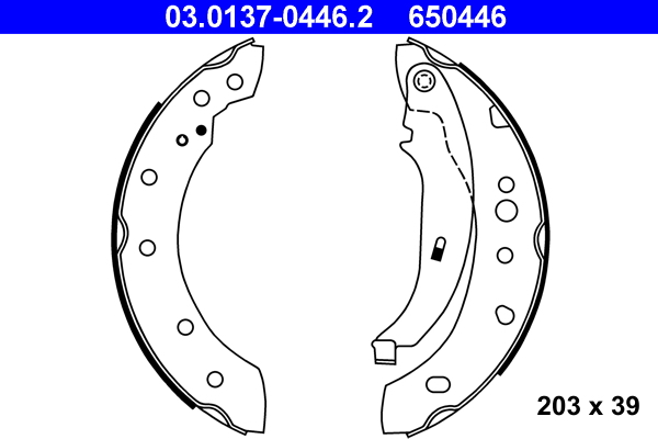 ATE Fékpofa 03.0137-0446.2_ATE