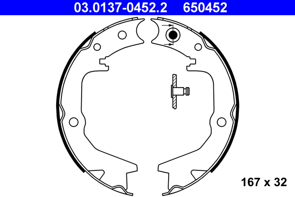 ATE Fékpofa 03.0137-0452.2_ATE