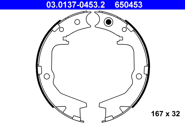 ATE 03.0137-0453.2_ATE Fékpofa