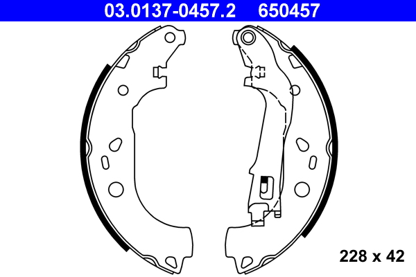 ATE Fékpofa 03.0137-0457.2_ATE