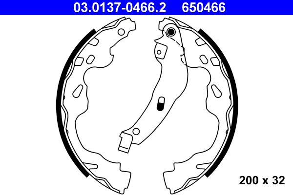 ATE Fékpofa 03.0137-0466.2_ATE