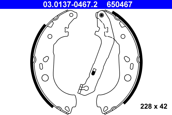 ATE Fékpofa 03.0137-0467.2_ATE