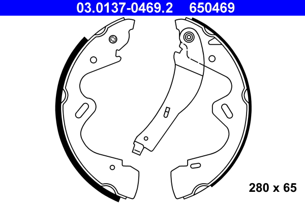 ATE Fékpofa 03.0137-0469.2_ATE