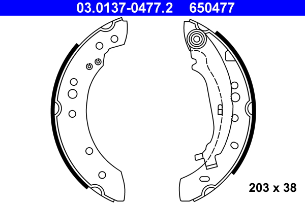 ATE Fékpofa 03.0137-0477.2_ATE